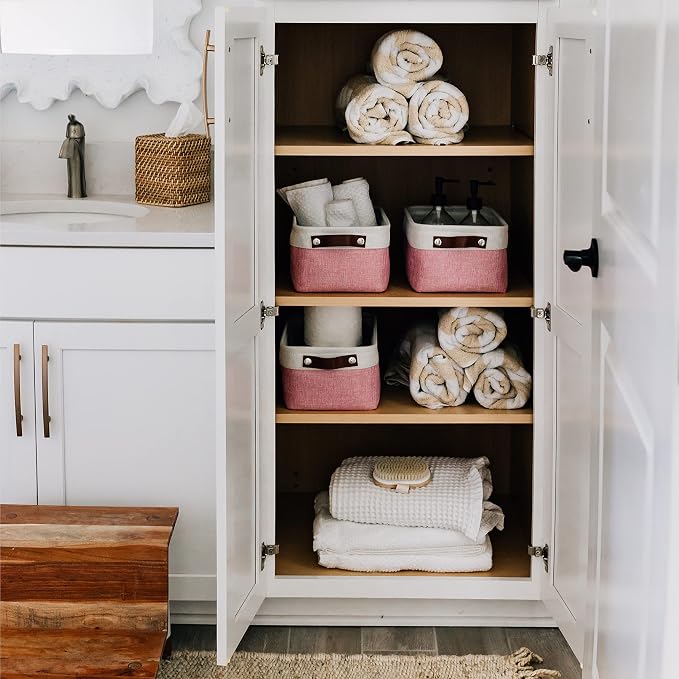 OrganiHaus Small Fabric Storage Baskets - Image 4