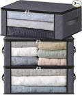 HomeHacks Storage 3-Pack Clothes Organizer Storage Bags Foldable Storage Box by HomeHacks