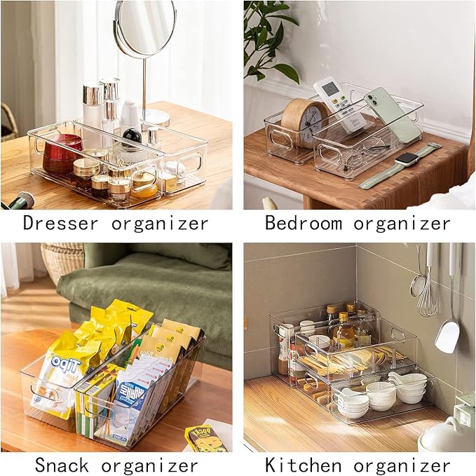 MineSign 4Pack Stackable Fridge Drawers Pull-out Storage Bins - Image 6