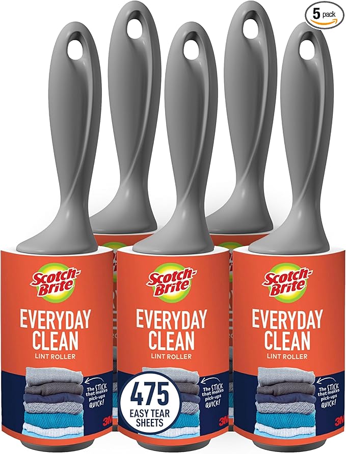 Scotch-Brite™ Everyday Clean Lint Roller Combo Pack 836RS-95-5pka, 1 pack per by Scotch-Brite