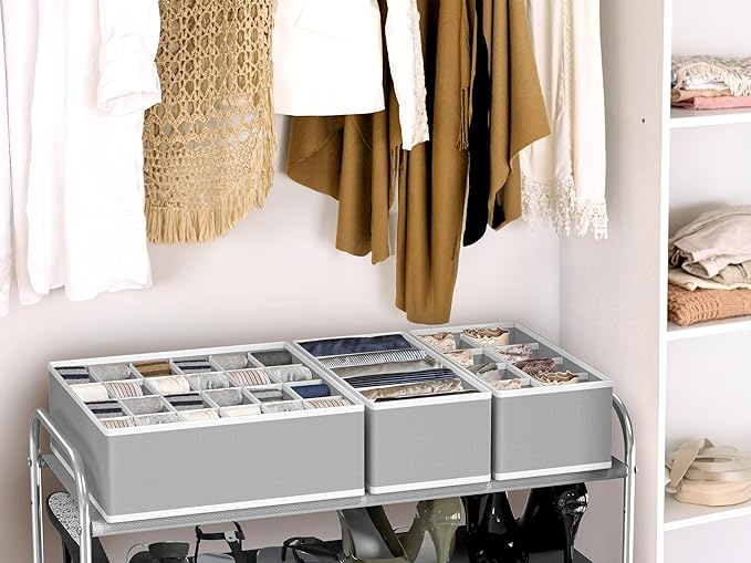 SIMPLE HOUSEWARE Closet Underwear Organizer Drawer Divider Assorted 7 Pieces - Image 6