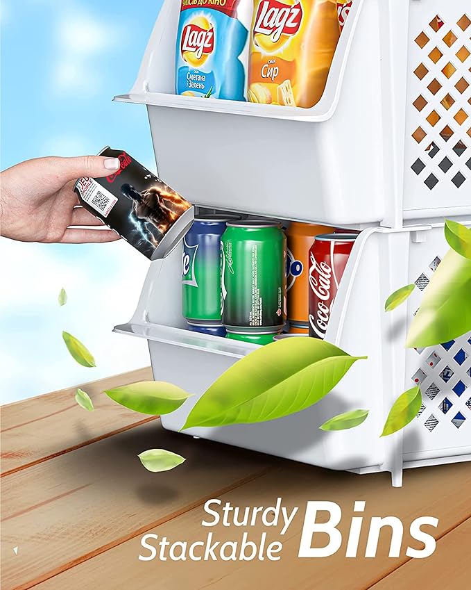 Skywin TidyFriend Plastic Stackable Storage Bins - Image 6
