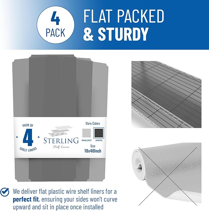 Sterling Shelf Liners Wire Rack Covers: Plastic Shelf Liner Cover - Image 4