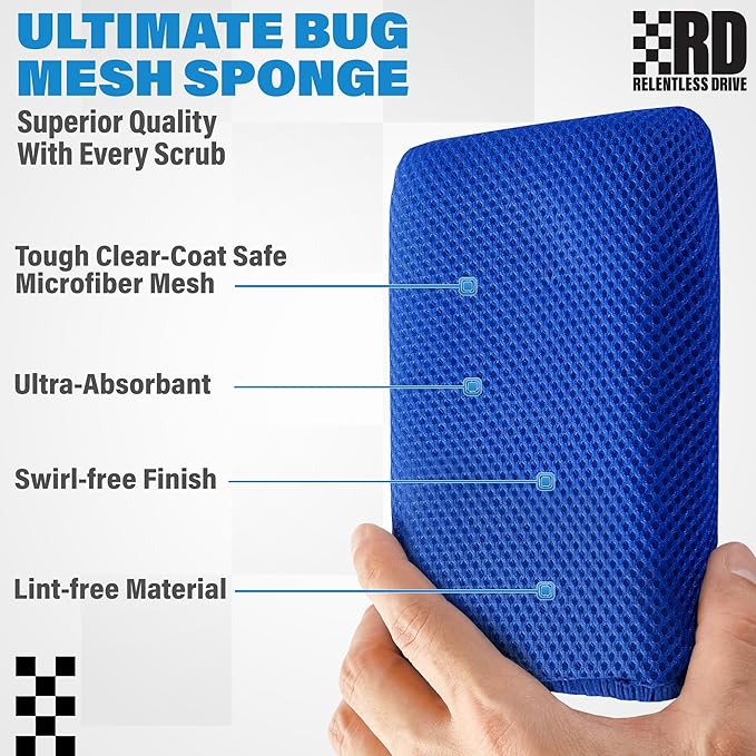 Bug Remover Car Wash Sponge Bug and Tar Remover - Image 3