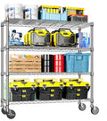 IZEUK 4-Tier Heavy Duty Metal Wire Shelving Unit, Adjustable Storage Rack by IZEUK