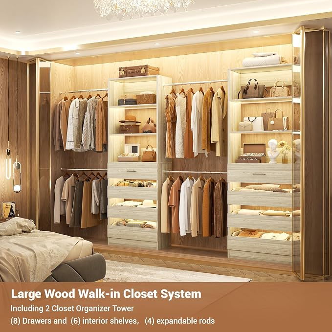 Aheaplus Closet System, 6-15Ft Closet Organizer - Image 6