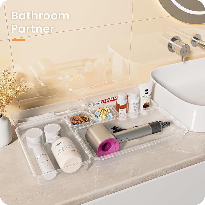 A-LuGei 【Military Grade】 Drawer Organizer, 【】 Clear Makeup organizer - Image 8