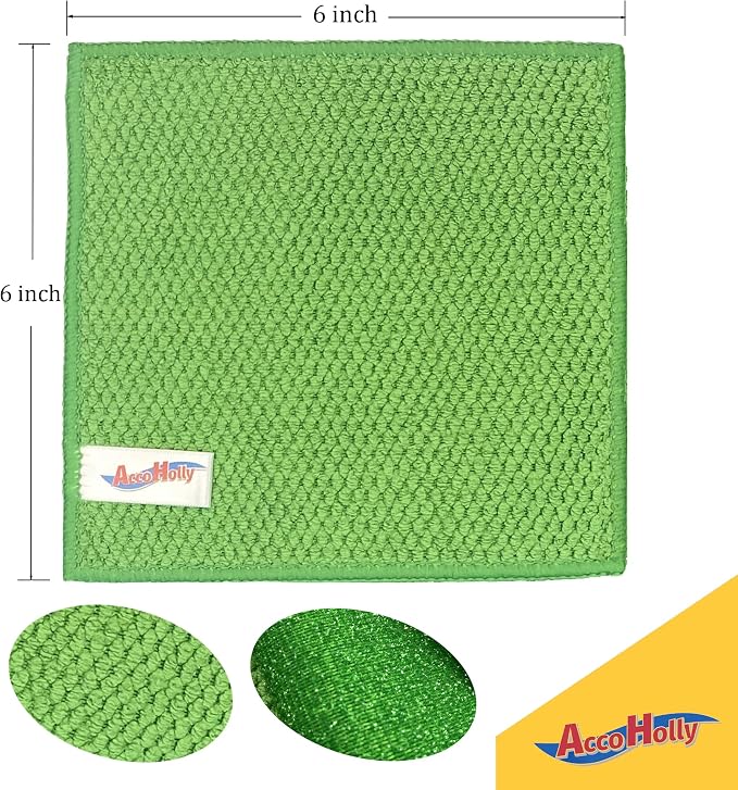 16 Pack Microfiber Scrub Dish Cleaning Cloth, Non-Scratch, Reusable & Durable - Image 9