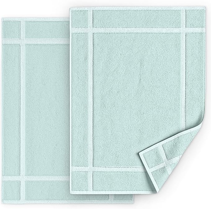 Pearl Linens Pack of 2 100% Cotton Bath Mat 18x25 inches, Soft & Absorbent by PearlLinens