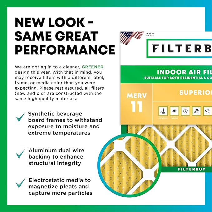 Filterbuy 30x36x2 Air Filter MERV 11 Allergen Defense Replacement, - Image 3