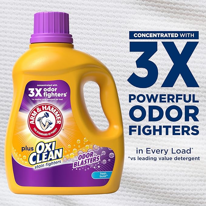 ARM & HAMMER Plus OxiClean Odor Blasters Fresh Burst, 77 Loads Liquid Laundry - Image 3
