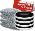 New Upgrade Furniture Movers Sliders, 4+4 Pack 4.3" Multi-Surface Furniture by KissCore