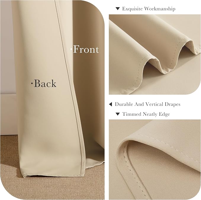 PONY DANCE Blackout Curtains for Bedroom 72 Inch Length 2 Panels Set, Privacy - Image 5