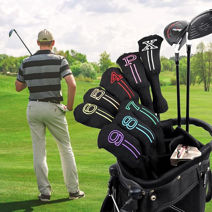 mytag 8PCS Golf Hybrid Iron Covers Set, Knit Hybrid Head Covers, Fits Cobra T - Image 7