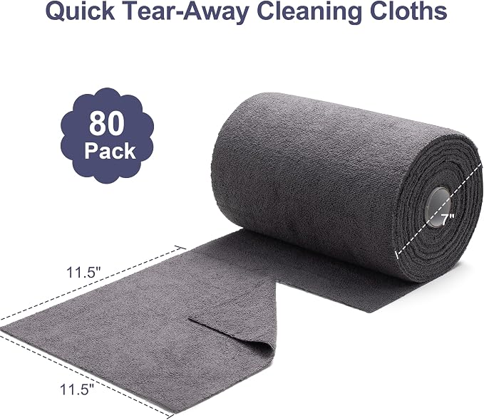 Greenfound Microfiber Cleaning Cloth Roll -80 Pack, Tear Away Towels, Reusable - Image 2
