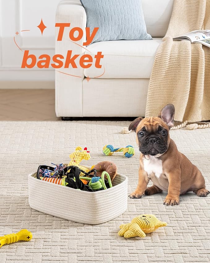 Small Woven Basket, 13.5 x 9.5 x 5 Inches, Storage Basket - Image 5