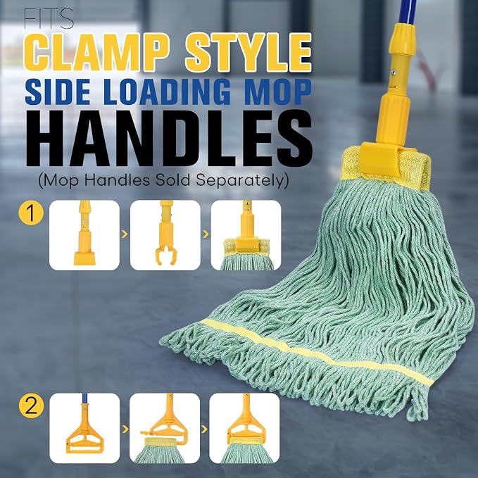 Matthew Cleaning Commercial Mop Head Replacement, 5 Inch Wide Headband - Image 4