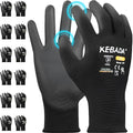 Kebada W1 Work Gloves for Men and Women, PU Coated Safety Gloves by KEBADA