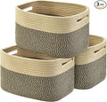 Storage Basket, Woven Baskets for Storage, Cotton Rope Baskets for Organizing by Issudata