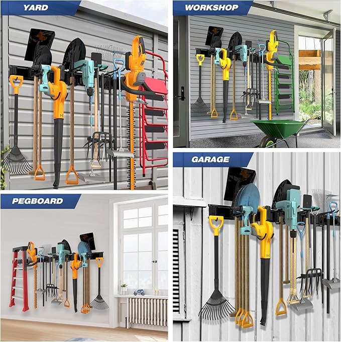 Storaboks Heavy Duty Garage Storage Rack System, Wall Mounted Tool Organizer - Image 6