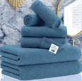 VOOVA & MOVAS Blue Towels Bathroom Sets, 100% Cotton | Lightweight | Soft | by VOOVAMOVAS
