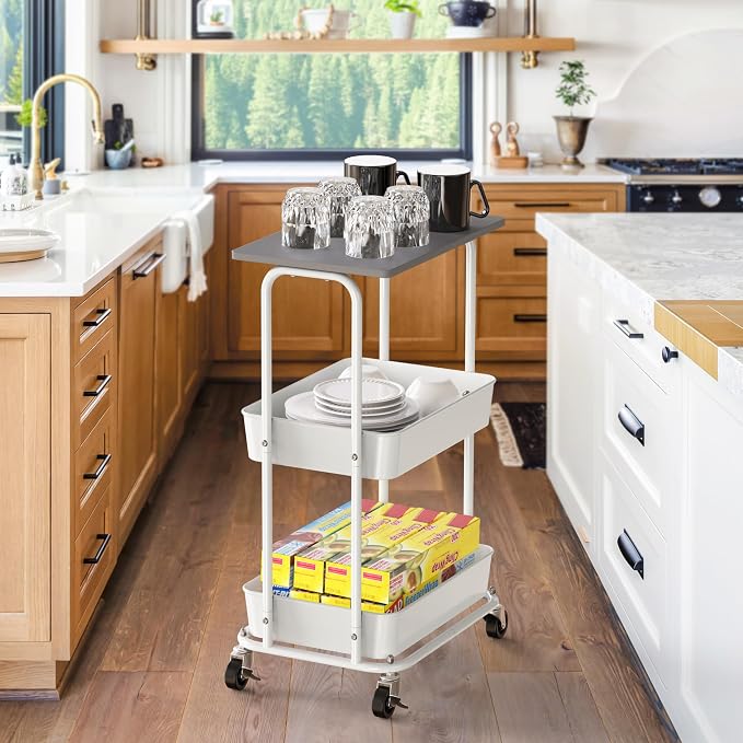 Simple Houseware 2-Tier Rolling Utility Cart - Image 7