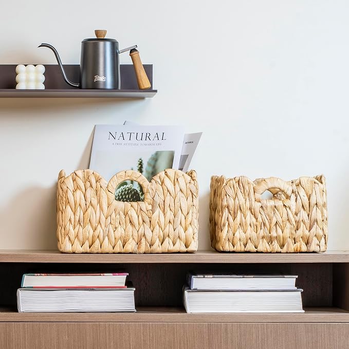 Scalloped Basket Wicker & Rattan Storage Basket - Image 2