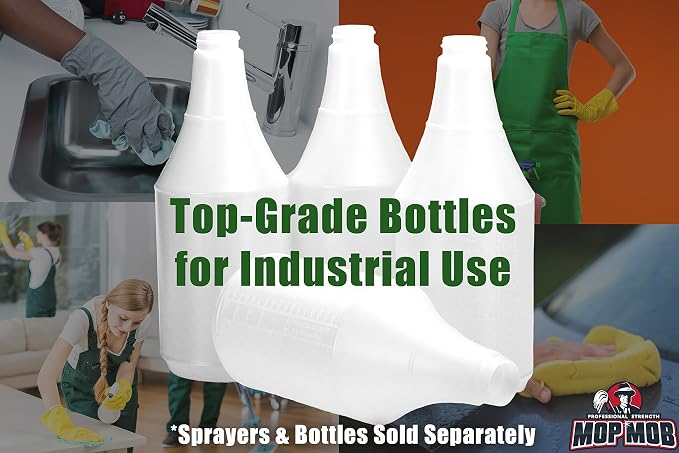 Commercial-Grade Chemical Resistant 32 oz Bottles ONLY 4 Pack Embossed Scale - Image 5