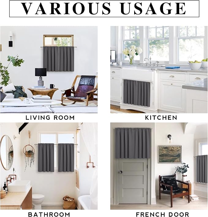 RYB HOME Blackout Curtains for Living Room, Large Window Shades for Bay Window - Image 6