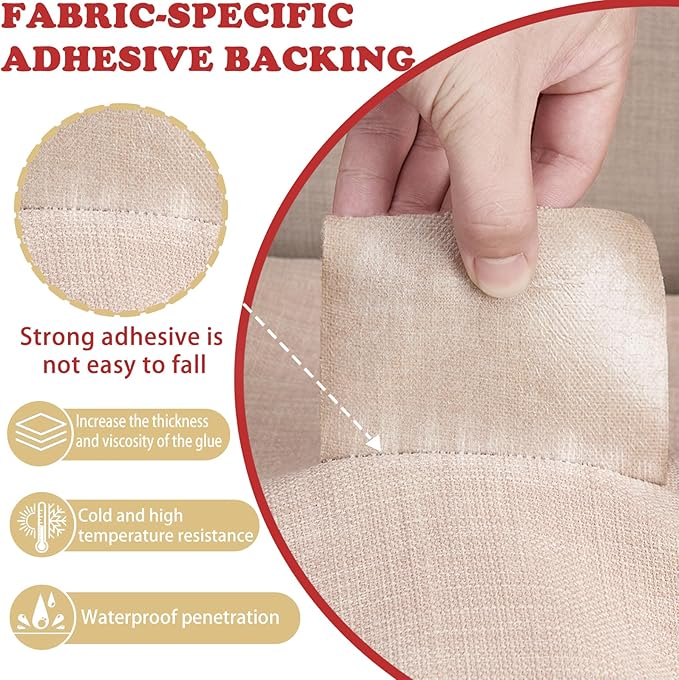 Linen Repair Tape 4x70 Inch Self-Adhesive Couch Patch Repair Fabric Patch - Image 4