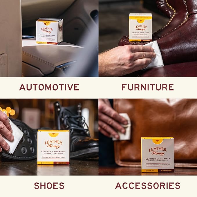 Leather Honey Leather Wipe Kit: Clean & Restore On-The-Go. - Image 4