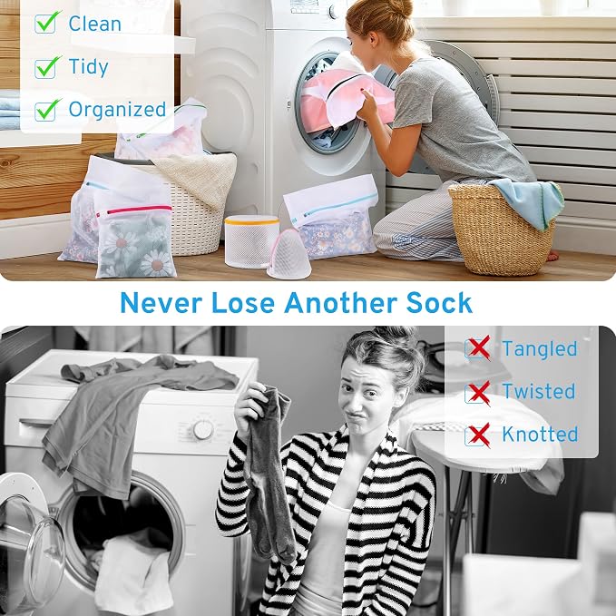 3 Pack 3 Size Mesh Laundry Bags Set - Image 7