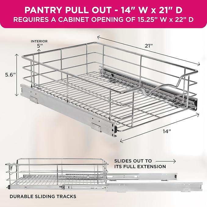 HOLDN’ STORAGE Heavy-Duty Premium Collection Pull Out Cabinet Organizer - Image 3