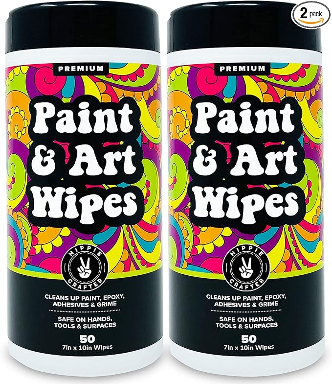 Paint and Art Wipes, Heavy-Duty Cleaner by HippieCrafter
