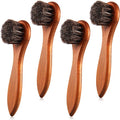 4 Pcs Horsehair Shine Shoes Brush Kit Polish Dauber Applicators Cleaning by ZJoey