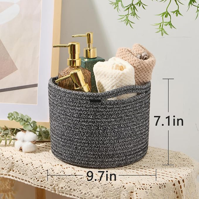 Small Basket for Organizing | Cube Shelf Closet Storage Baskets | 9.7×9.7×7.1” - Image 3