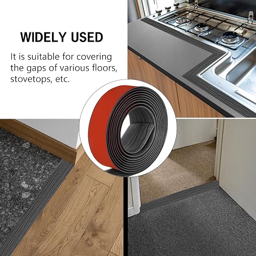 5Ft Floor Transition Strip Self Adhesive Vinyl Cover Floor Strip Flat Divider - Image 5