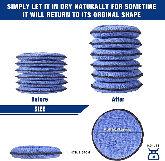 WORKPRO 18-Pack Car Wax Applicator Pads - Image 7