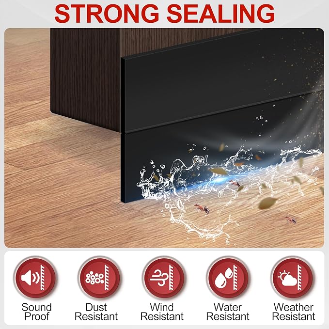 MYFAMIREA Door Weather Stripping 1IN x 20FT Door Draft Stopper Seal Tape - Image 3