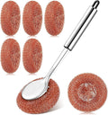 5 Pcs Copper Coated Scourers Copper Scrubbing Pads Scouring Pads 1 PC Steel by Unknown