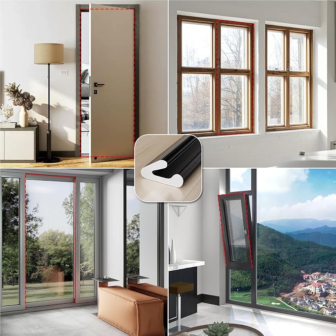 V-Shaped Weather Stripping Door Seal, 52.5FT Draft Stopper - Image 9