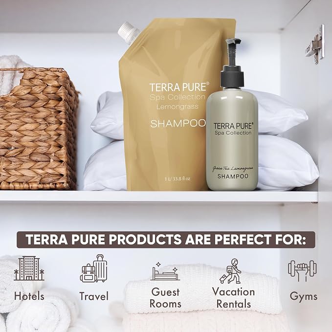Terra Pure Spa Collection 1 Liter Shampoo Refill Bag - Image 2