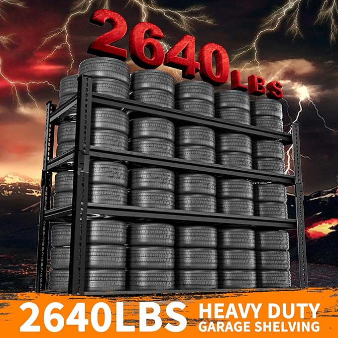 Storage Shelves Heavy Duty, 4-tier Adjustable Metal Industrial Utility Shelf - Image 4