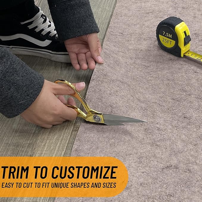 Ottomanson 2' x 8' Non-Slip Rug Pad Gripper 1/4 Inch Thick Dual Surface Felt + - Image 5