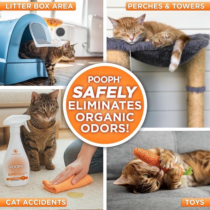 POOPH® Kitty Odor Eliminator – 32 fl oz Bottle – Proprietary Odor-Elimination - Image 3