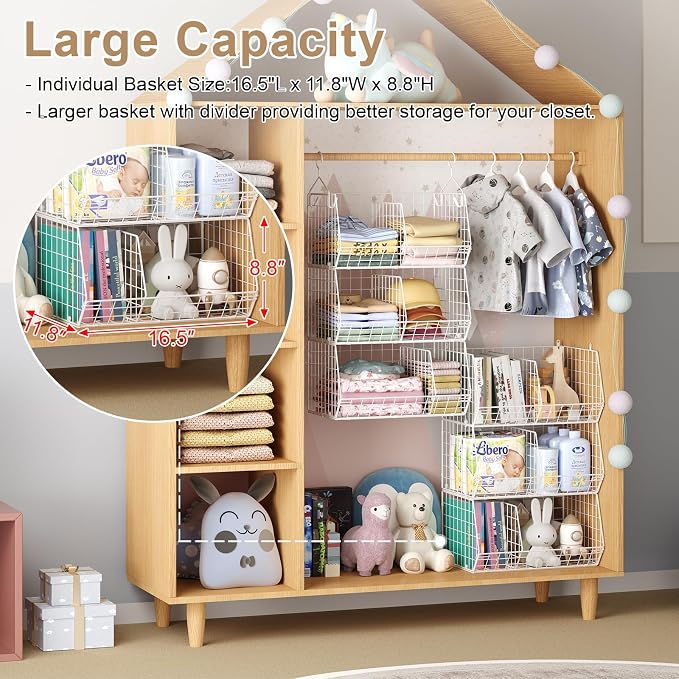3 Tier Extra Large Closet Hanging Shelves - Image 4