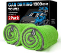 2 Pack XL Car Drying Towel – 1300GSM Ultra Absorbent Microfiber, Twisted Loop by Unknown