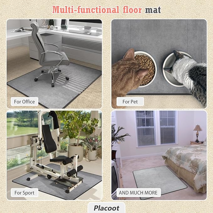 Heavy Duty Office Chair Mat for Carpet and Hardwood Floor Bohemian Desk Chair - Image 4