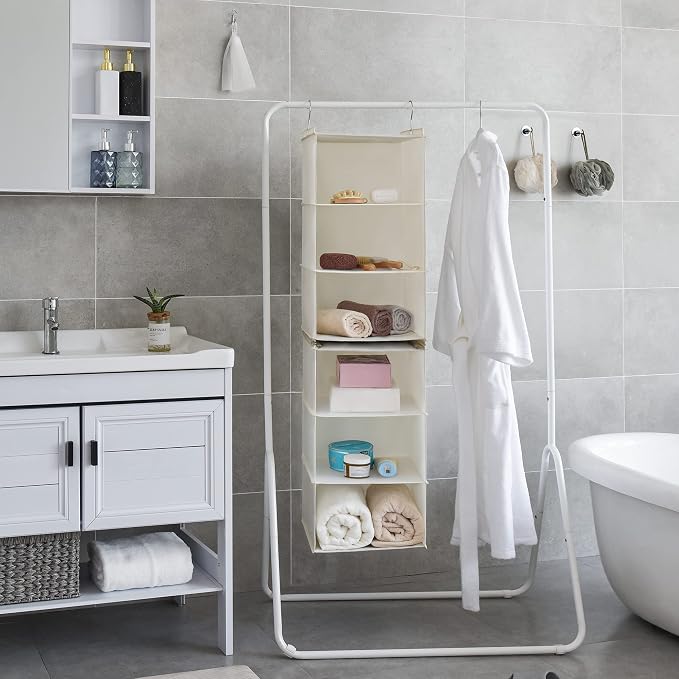 GRANNY SAYS 6-Shelf Hanging Closet Shelves, Separable to 2 Pack 3-Shelf Closet - Image 7