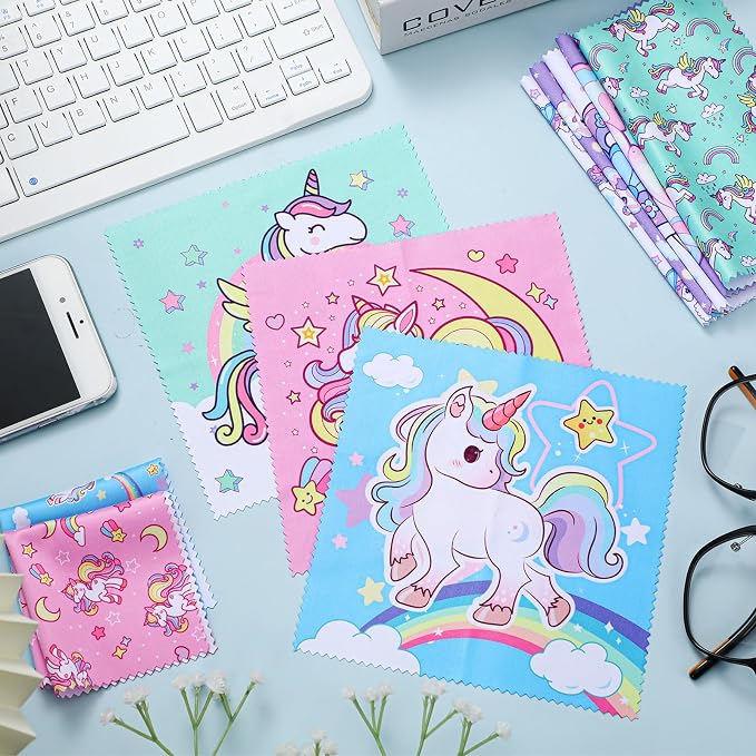 Sinmoe 20 Pcs Microfiber Cleaning Cloth Cute Unicorn Design Microfiber Soft - Image 4